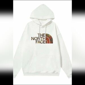 Brand New Lite The North Face White Hoodie with Multicolor Logo 015.xxl
